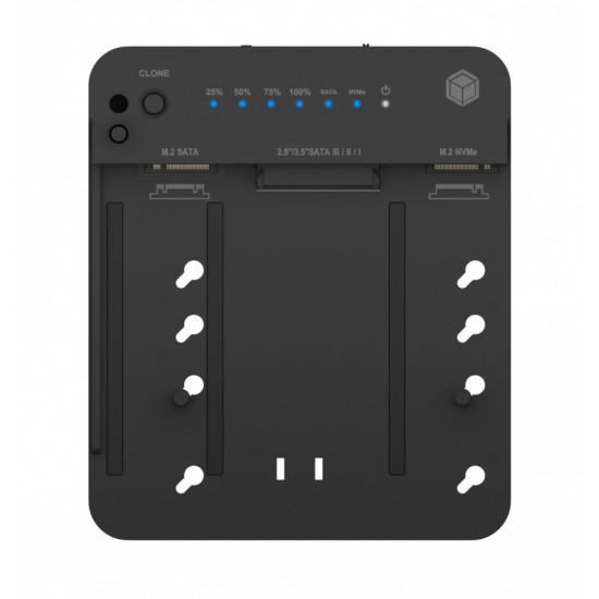 Stacja dokująca/klonująca IB-2915MSCL-C31 M.2 dla M.2 0NVMe i SATA 2,5/3,5 SSD/HDD 