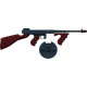 Metalowy pistolet gangsterski 8 naboi (Gonher)