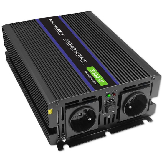Przetwornica napięcia Monolith 3000 MS Wave | 12V na 230V |      1500/3000W | USB 
