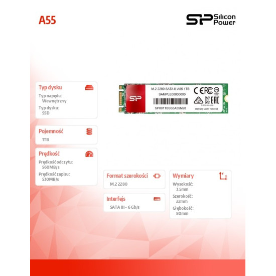Dysk SSD A55 1TB M.2 560/530 MB/s 
