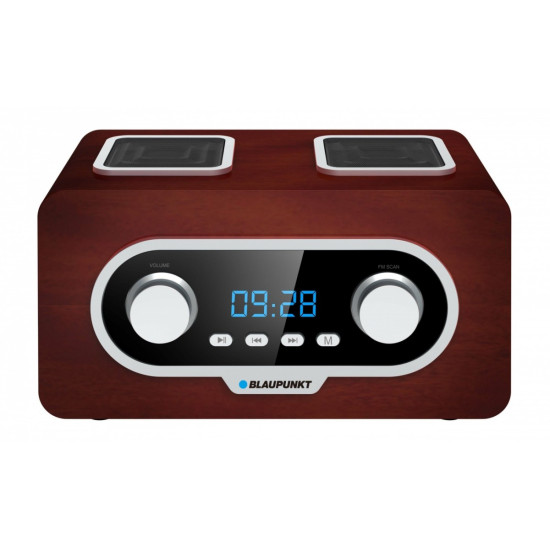 Radio przenośne FM PLL SD/USB/AUX z akumulatorem i zegarkiem