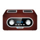 Radio przenośne FM PLL SD/USB/AUX z akumulatorem i zegarkiem