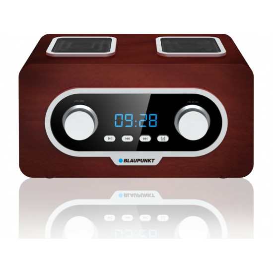 Radio przenośne FM PLL SD/USB/AUX z akumulatorem i zegarkiem