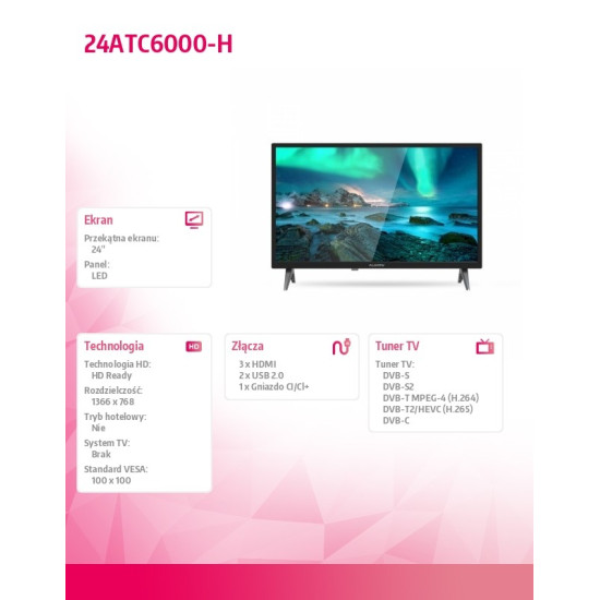 Telewizor LED 24 cale 24ATC6000-H 