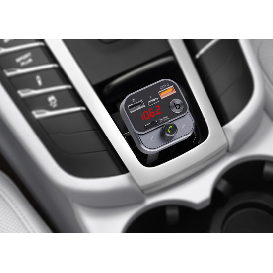 Transmiter samochodowy FM MP3 z funkcją BT,USB LCD FM-84B QC3.0 