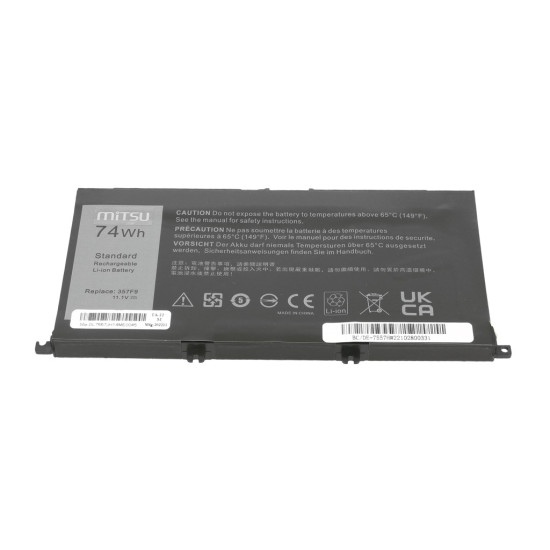 Bateria Dell Inspiron 357F9 5577 7557 6600mAh 