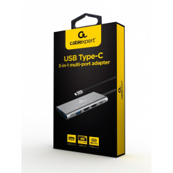 Adapter USB-C Hub USB-C PD HDMI x2 USB 3.0x3 