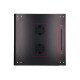 Szafka wisząca rack 6U 600x450 czarna szklane drzwi 