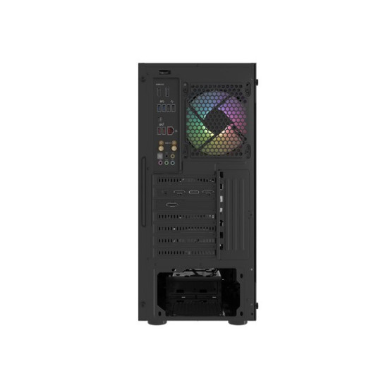 Obudowa Fury Shobo SH4F RGB Midi Tower z oknem Czarna 