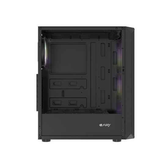 Obudowa Fury Shobo SH4F RGB Midi Tower z oknem Czarna 