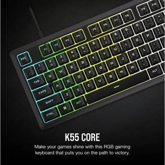 Klawiatura mechaniczna K55 Core RGB Black 