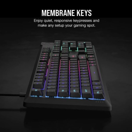 Klawiatura mechaniczna K55 Core RGB Black 