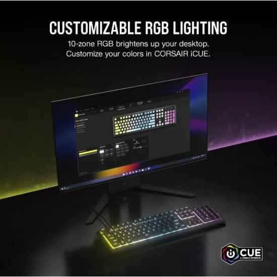 Klawiatura mechaniczna K55 Core RGB Black 