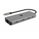 Stacja dokująca IB-DK4012-CPD 9w1, 2x HDMI, 4K60Hz, 3xUSB, 100W PD,LAN, Czytnik kart 