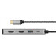 Stacja dokująca IB-DK4012-CPD 9w1, 2x HDMI, 4K60Hz, 3xUSB, 100W PD,LAN, Czytnik kart 