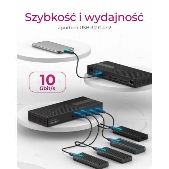 Stacja dokująca IB-DK2246-C 11in1,HDMI,DP,LAN,TYPE-C 