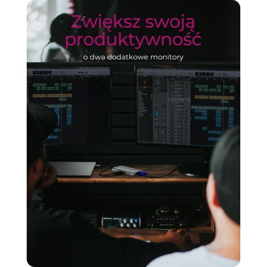 Stacja dokująca IB-DK4040-CPD TYPE-C z dwoma interfejsami wideo 