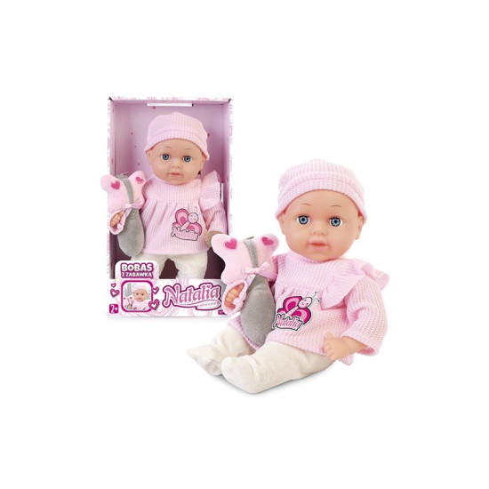 Lalka Natalia bobas 33 cm z zabawką