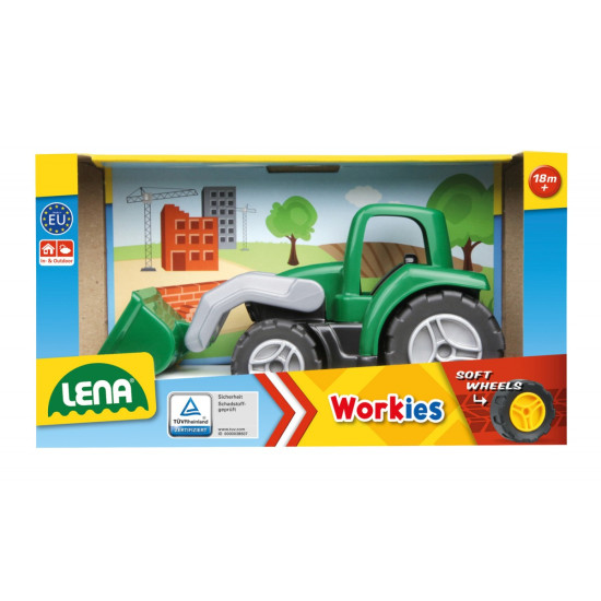 Traktor z łyżką w pudełku Workies