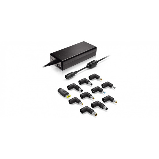 Zasilacz uniwersalny do laptopa 90W zestaw 11 wtyczek 