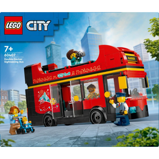 Klocki City 60407 Czerwony, piętrowy autokar