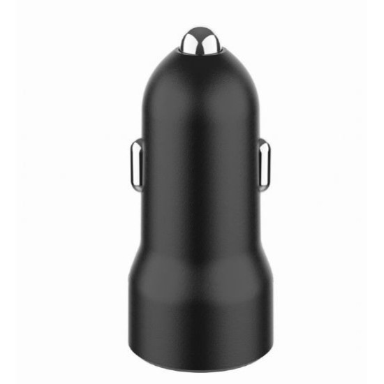 Ładowarka samochodowa USB-A/USB-C 20W PD czarna