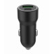 Ładowarka samochodowa USB-A/USB-C 20W PD czarna