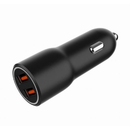 Ładowarka samochodowa 2xUSB-A QC3.0 36W czarna 