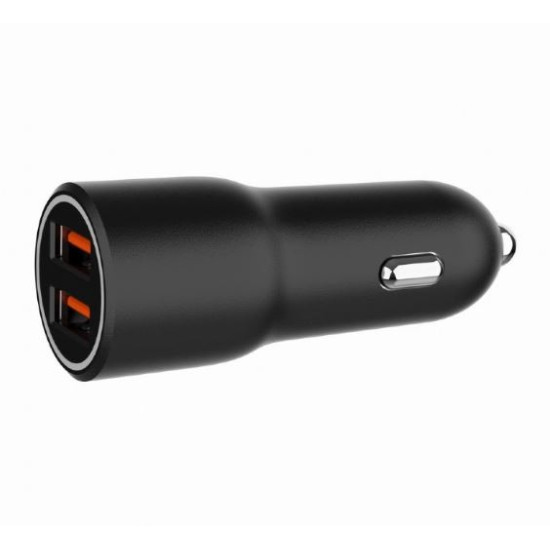 Ładowarka samochodowa 2xUSB-A QC3.0 36W czarna 
