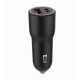 Ładowarka samochodowa USB-A/USB-C 38W PD czarna