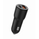 Ładowarka samochodowa USB-A/USB-C 38W PD czarna