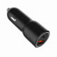 Ładowarka samochodowa USB-A/USB-C 38W PD czarna