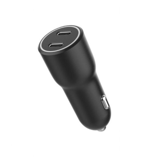 Ładowarka samochodowa 2xUSB-C PD 40W czarna 