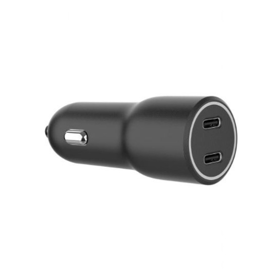 Ładowarka samochodowa 2xUSB-C PD 40W czarna 