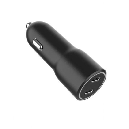 Ładowarka samochodowa 2xUSB-C PD 40W czarna 