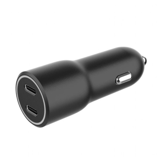 Ładowarka samochodowa 2xUSB-C PD 40W czarna 