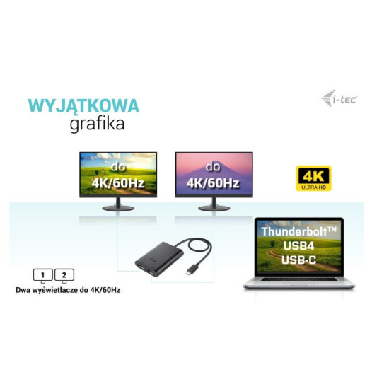Stacja dokująca USB-C Dual 4K/60Hz (single 8K/30Hz) DP Video Adapter 