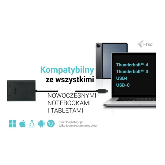 Stacja dokująca USB-C Dual 4K/60Hz (single 8K/30Hz) DP Video Adapter 