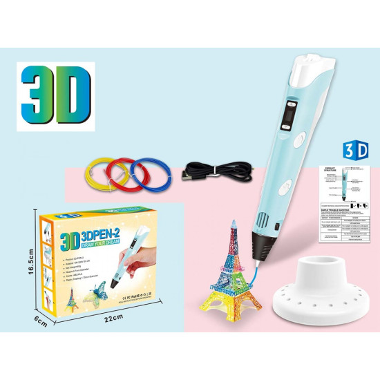 Zestaw 3D Pióro, filament z kablem zasilajacym USB