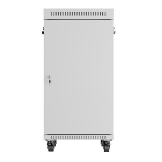 Szafa stojąca rack 19' 22U 600x800 szara drzwi szklane LCD flack pack 