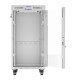 Szafa stojąca rack 19' 22U 600x800 szara drzwi szklane LCD flack pack 