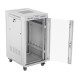 Szafa stojąca rack 19' 22U 600x800 szara drzwi szklane LCD flack pack 
