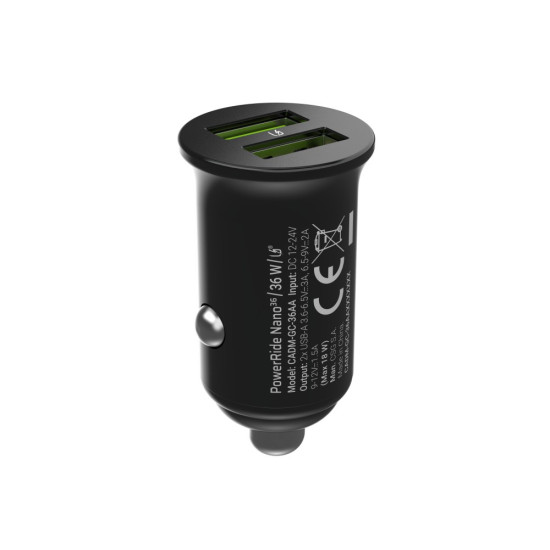 Ładowarka samochodowa GC PowerRide Nano36 36W 6A 2x USB-A 