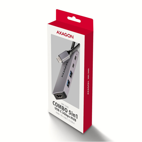 HMC-5H60 2xUSB-A HDMI4K 1x USB-C PD100W USB-C