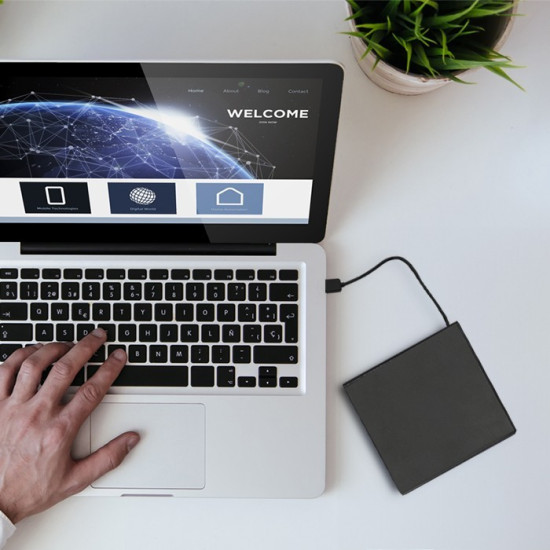 Nagrywarka DVD-RW zewnętrzna | USB 2.0 | Czarna 