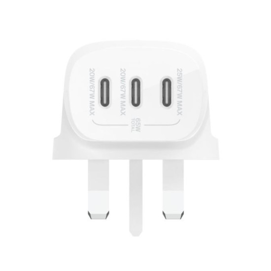 Ładowarka BOOSTCHARGE 67W USB-Cx3 PPS biała 