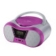 Radioodtwarzacz CD LILA2 USB/BT różowy 