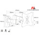 Uchwyt do monitora 23-42'  30 kg uniwersalny MC-503A S max vesa 200 srebrny