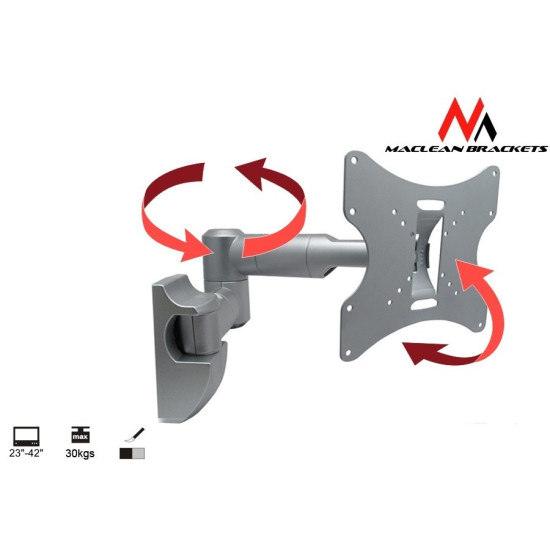 Uchwyt do monitora 23-42'  30 kg uniwersalny MC-503A S max vesa 200 srebrny