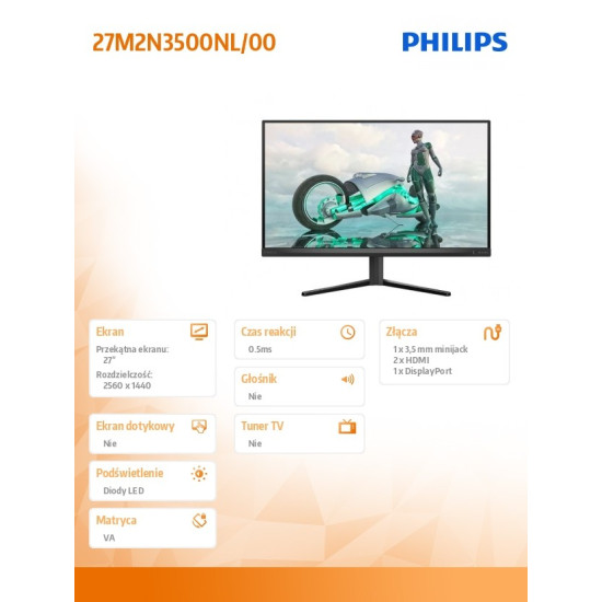 Monitor 27M2N3500NL 27 cali Fast VA 180Hz HDMIx2 DP